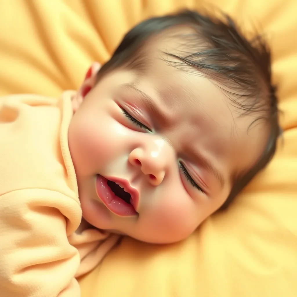 baby sleeping with mouth open