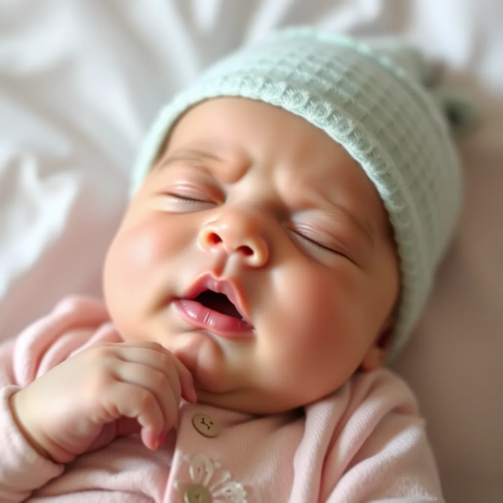 baby sleeping with mouth open