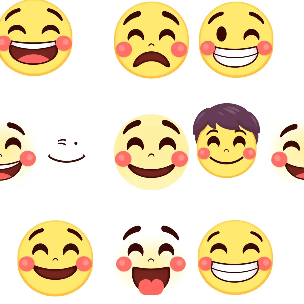 Emoji faces showing different emotions