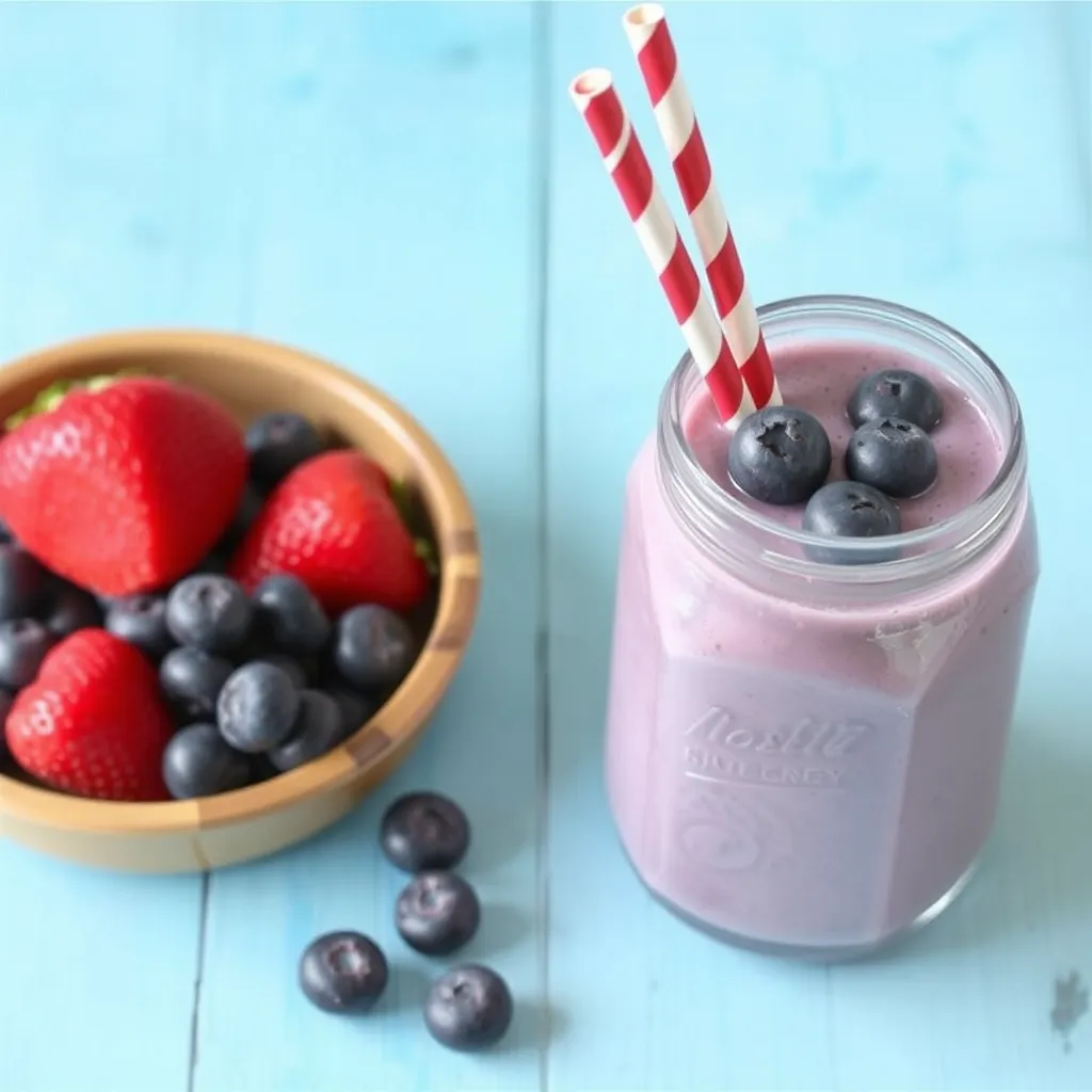 Blueberry Muffin Smoothie, smoothie recipes for kids