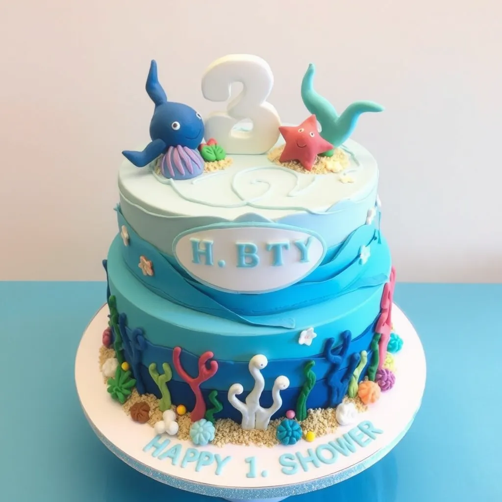 Under the Sea Baby Shower Cake