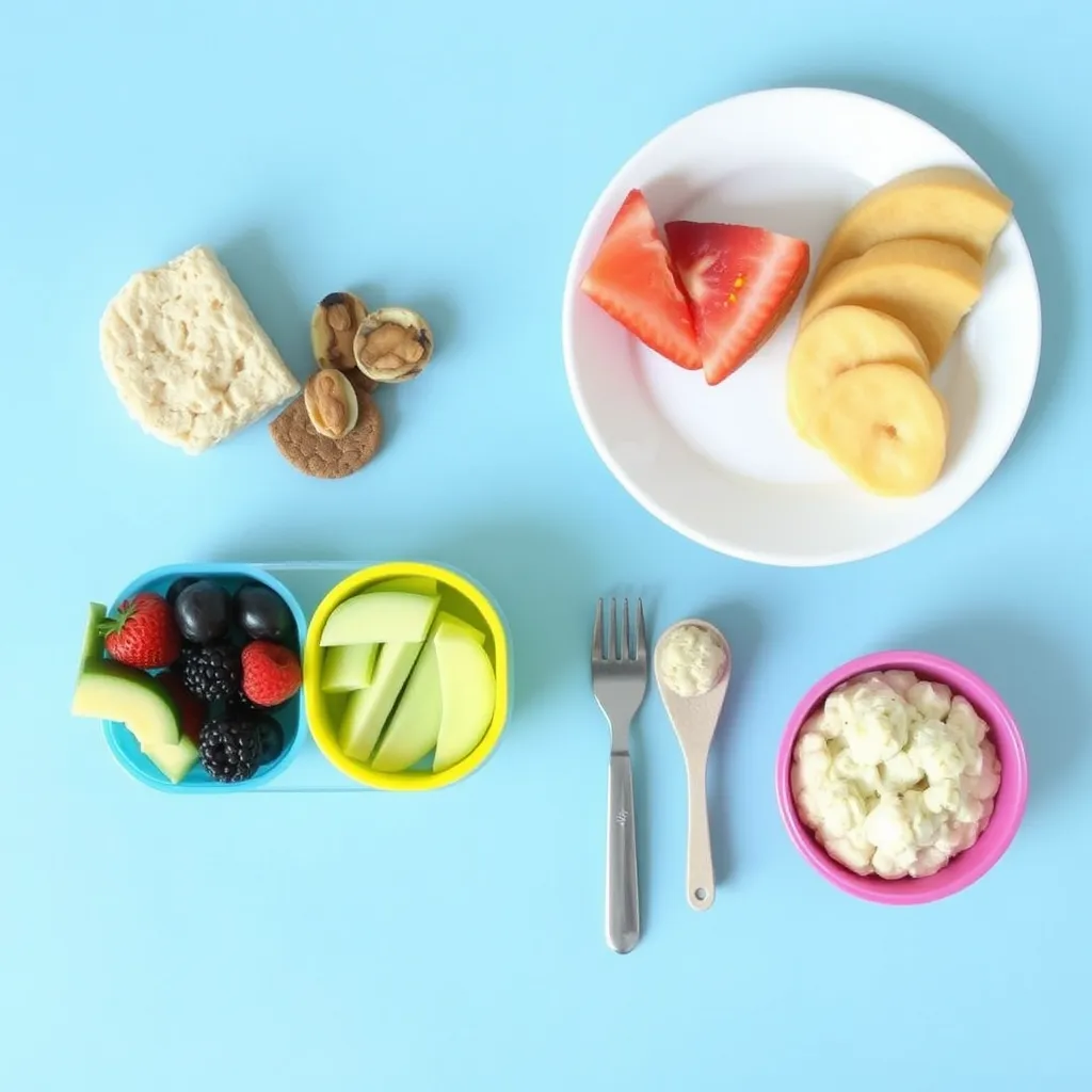 a plate of fruit and a bowl of cheese the Toddler Snacks Ideas