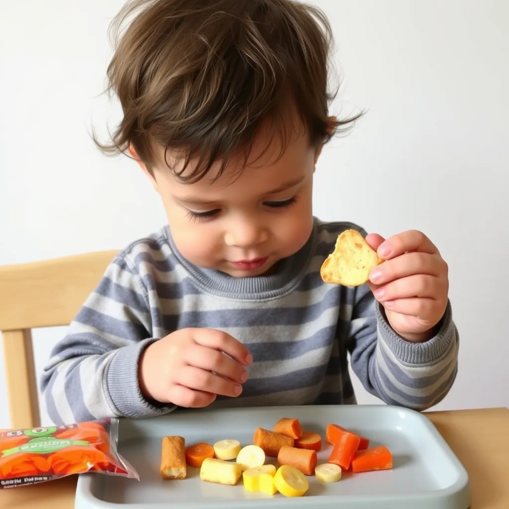 a child eating a snack, toddler snacks ideas