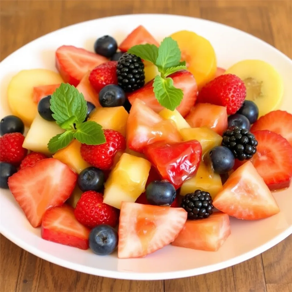 Fruit Salad with Honey Dressing, kid fruit snack