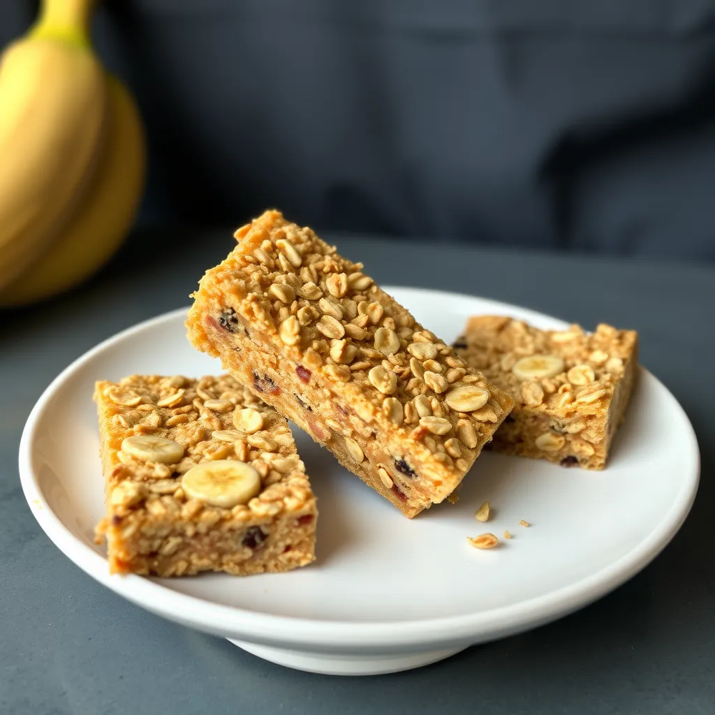 Banana Oat Bars, kid fruit snack