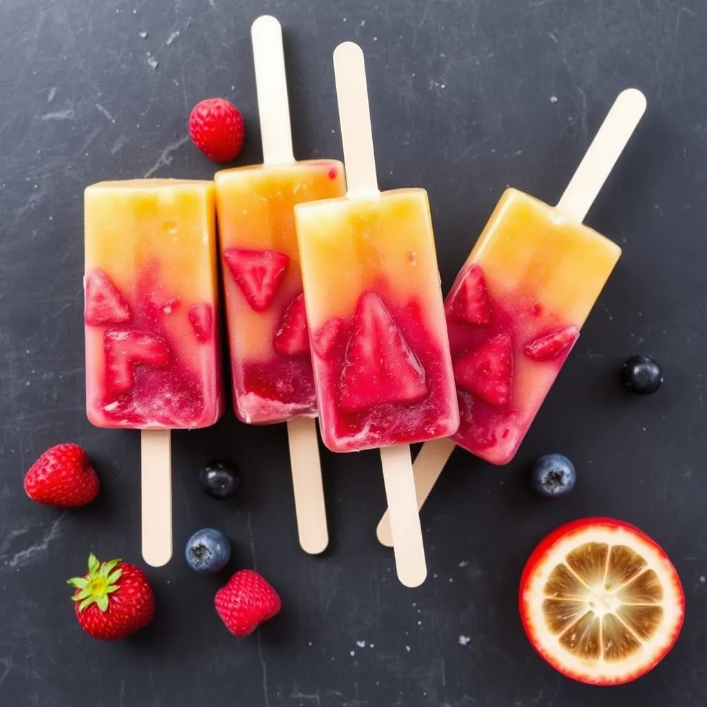 Fruity Ice Pops, kid fruit snack