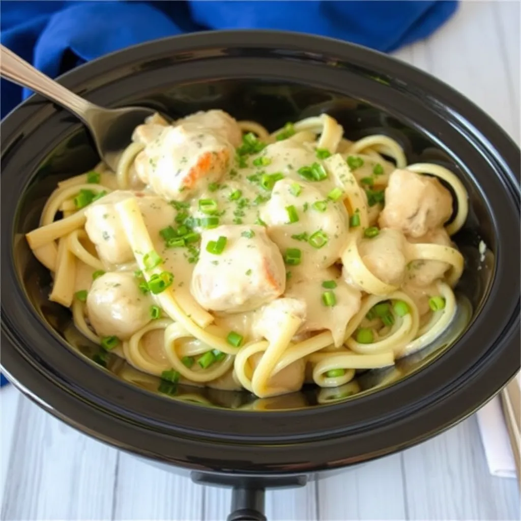 Slow Cooker Chicken Alfredo, kid friendly crock pot meals