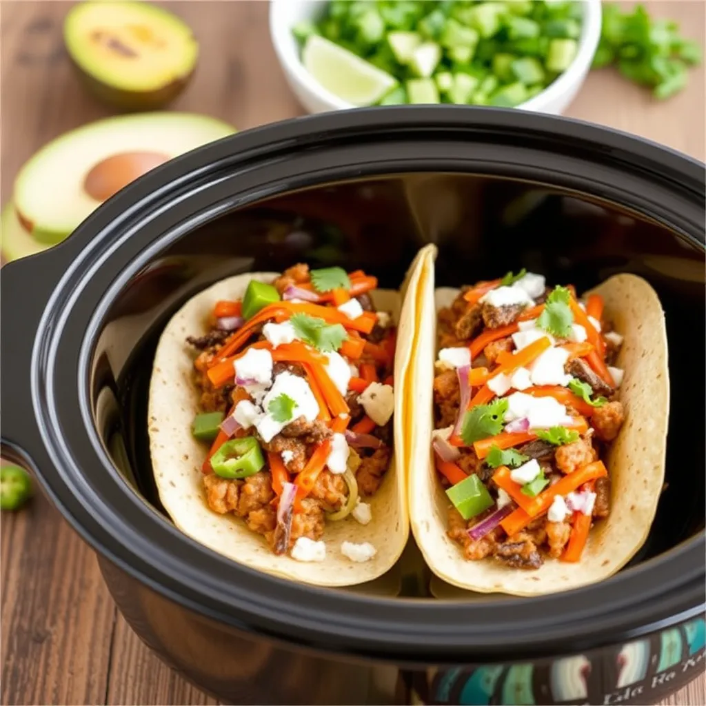 Slow Cooker Tacos, kid friendly crock pot meals