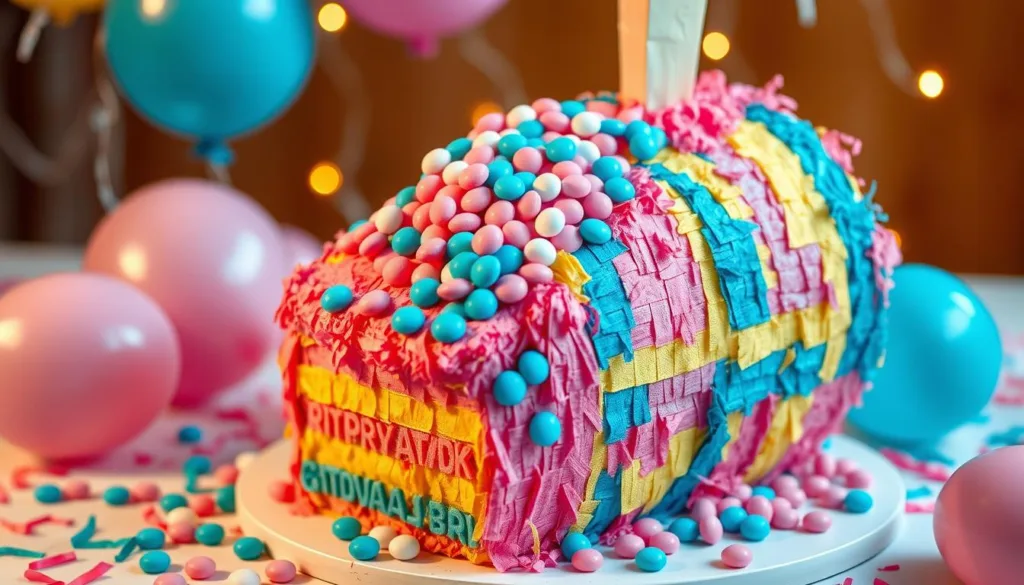 Piñata Cake Gender Reveal Piñata Cake Gender Reveal