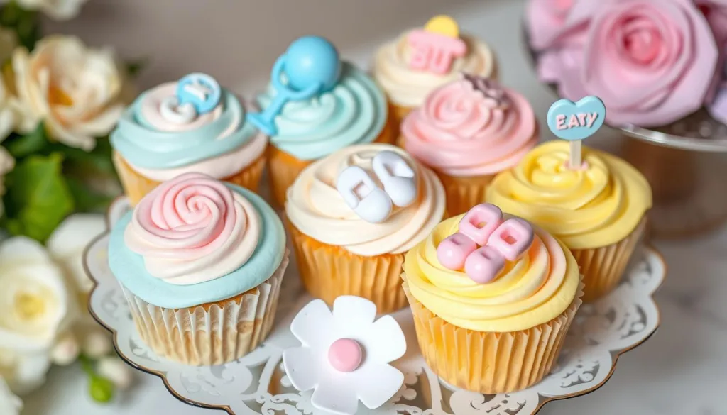 baby shower cupcakes