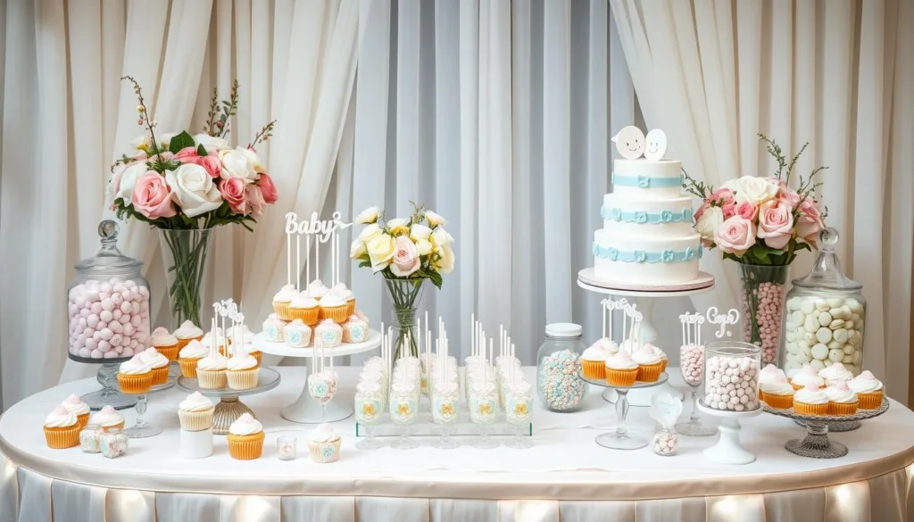 baby shower dessert table