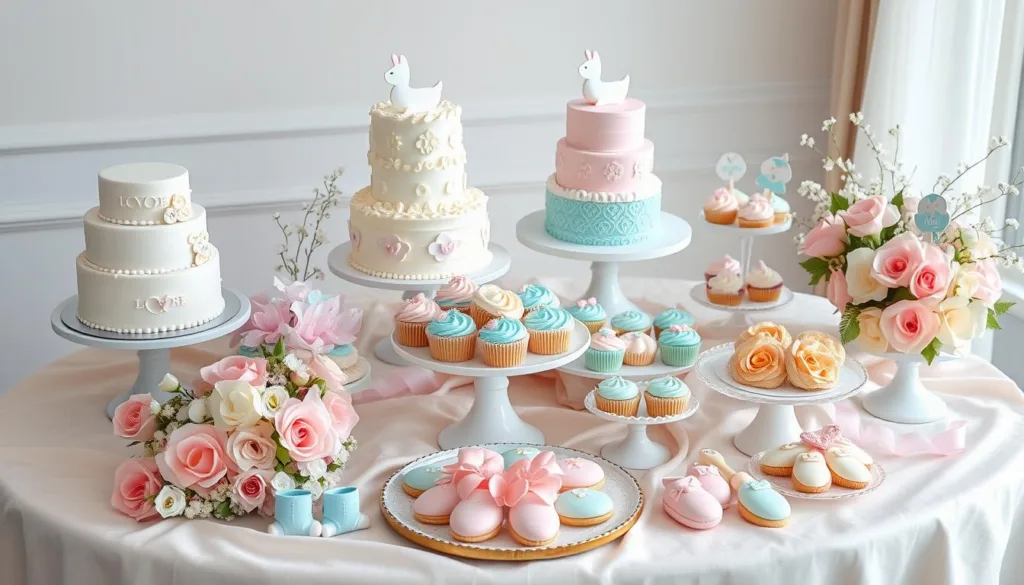 baby shower dessert table