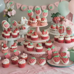 strawberry baby shower treats