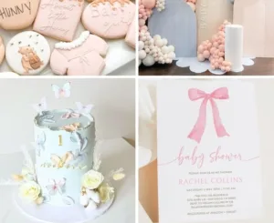 Trendy baby shower themes for girls 2024 featuring creative decorations and ideas.