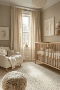 Cozy neutral baby nursery featuring soft tones and joyful decor inspirations.