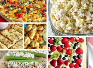 A variety of cheap snacks for teenagers displayed in colorful bowls.