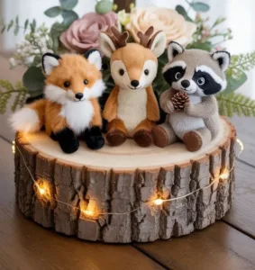 Beautiful baby shower centerpieces featuring floral arrangements and decorative accents.