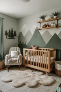 Sage green nursery ideas featuring calming decor and baby essentials.