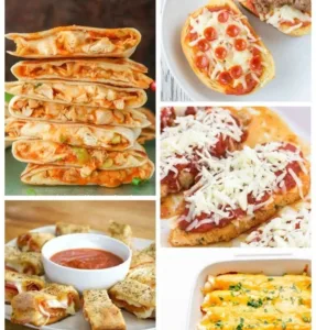 A collection of easy dinner ideas for teens to cook, featuring recipes for breakfast and lunch.