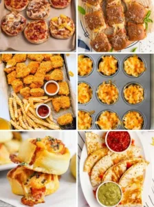 A variety of easy dinner ideas for kids, featuring colorful and nutritious meals.