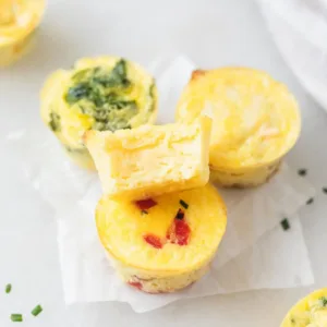 Healthy baby cottage cheese egg bites with mix-in options for infants