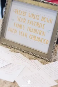 Children's book-themed decorations at a baby shower celebration