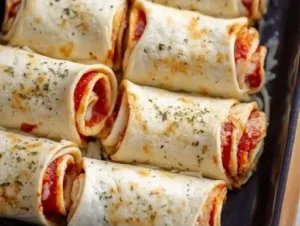 Homemade pizza roll-ups ideal for school lunches