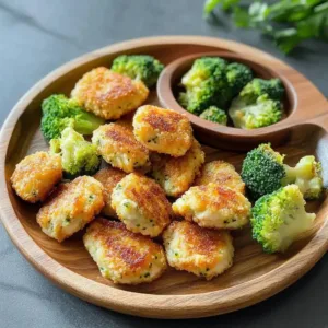 Healthy chicken broccoli nuggets for infants, perfect for meal prep.