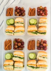 Healthy mini sandwich lunchbox idea for family meals and snacks