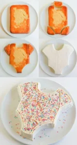 A beautifully decorated stable Babytorte for a baby celebration.