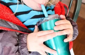 Glass of toddler weight gain smoothie with fruits and vegetables for healthy growth
