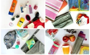Mom packing pool bag essentials for a stress-free day with baby or toddler