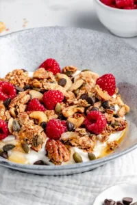 A selection of breastfeeding snacks for late night snacking.
