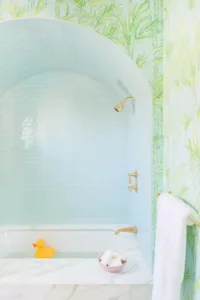 Bright and colorful kids' bathroom designs with playful themes and decor.