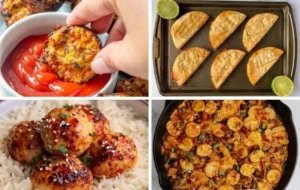 A selection of 25 healthy recipes for picky eaters featuring colorful dishes.