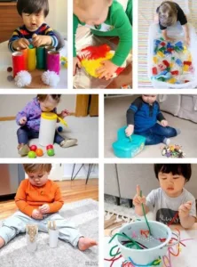 Diverse activities for 1-year-olds, promoting fun and learning through play.