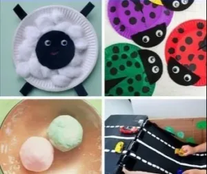 Creative activities for toddlers at home, suitable for 18-month-olds.