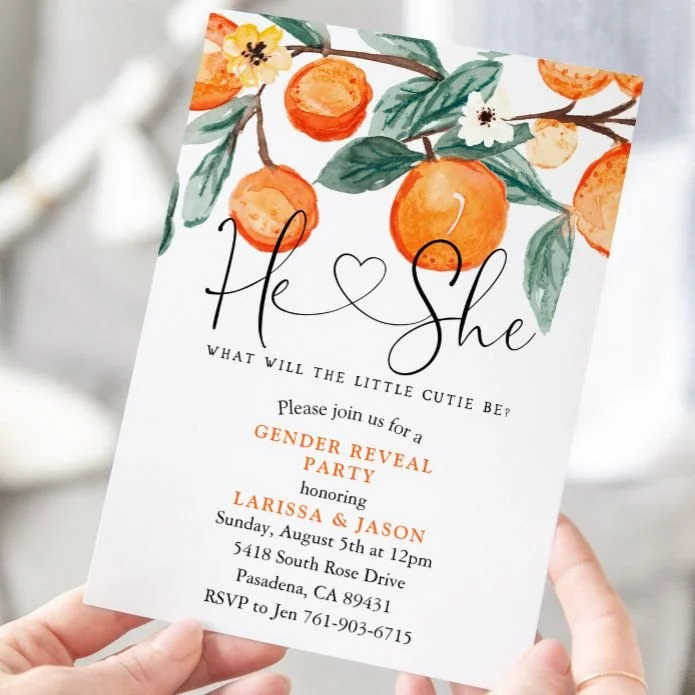 Adorable Cutie Gender Reveal Party Invitation Ideas for Moms