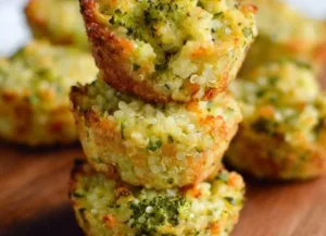 Cheesy Broccoli Quinoa Bites perfect for babies and toddlers