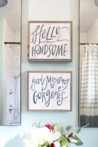 Colorful children's bath makeover featuring playful decor and kids' accessories.