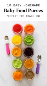 Delicious homemade baby food purees for stage 1 feeding success