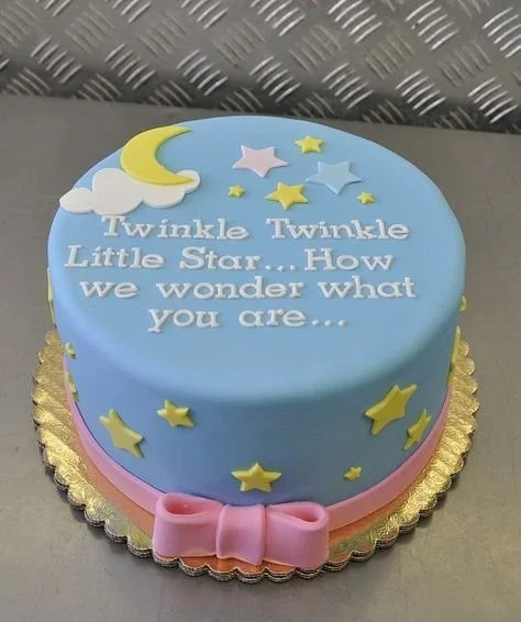 How We Wonder What You Are Cake: Twinkle Twinkle Gender Reveal Delight