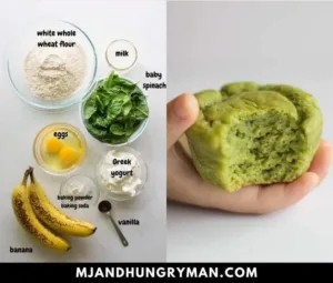 Healthy banana spinach muffins perfect for kids and busy moms