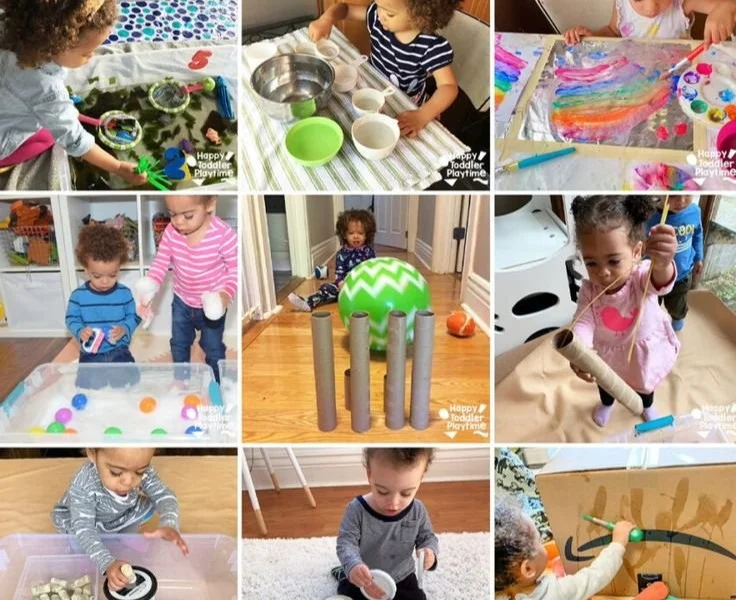 Colorful toddler crafts showcasing creative All About Me activities for young children.