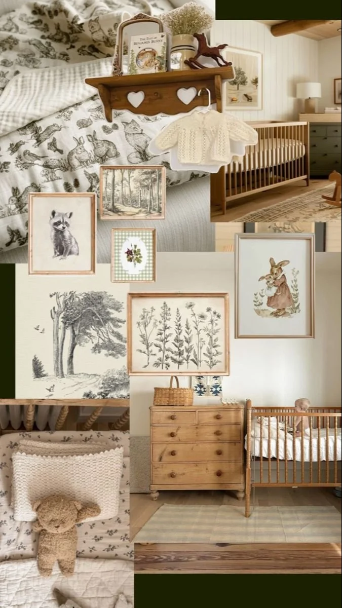 Cozy and beautiful baby nursery with crib and soft decor
