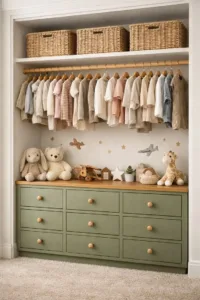 Clever kids closet organization ideas for nursery storage and toys.