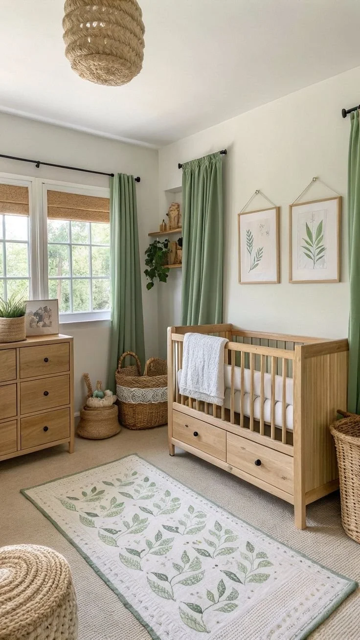 Cottagecore nursery decor featuring antique accessories in a cozy corner setting