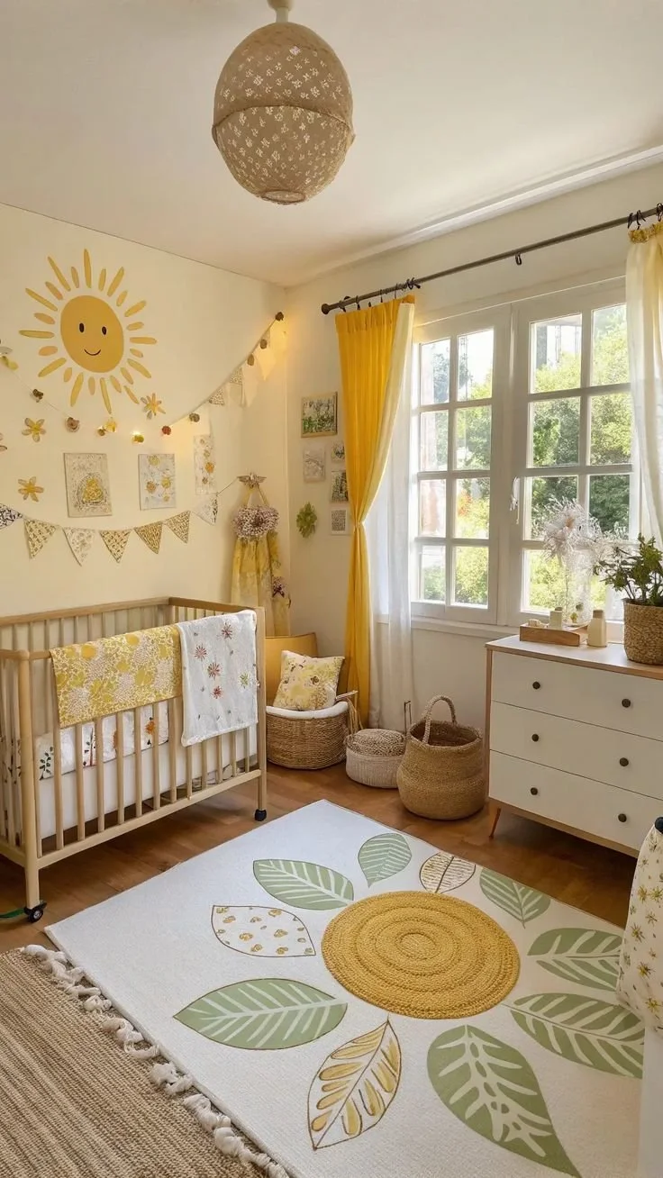 Cozy baby room reflecting cottagecore aesthetic for serene nurseries