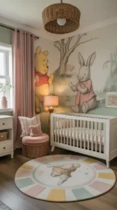 Cozy girls nursery ideas with pink neutral boho woodland theme