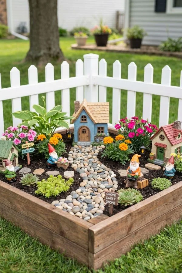 Beautiful DIY outdoor fairy garden ideas for busy moms with enchanting decorations.